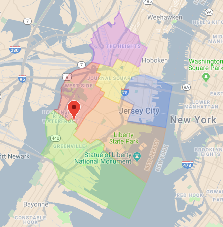 map icon and link to Jersey City map showing activity locations